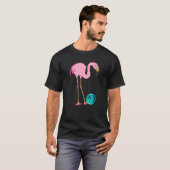 Bowling Pins Flamingo  Wildlife Animal Bowler Tシャツ (正面フル)