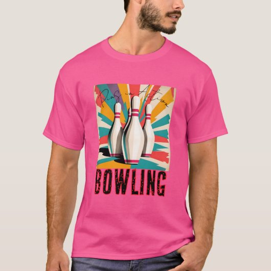 Bowling Pins in Action Tシャツ (正面)