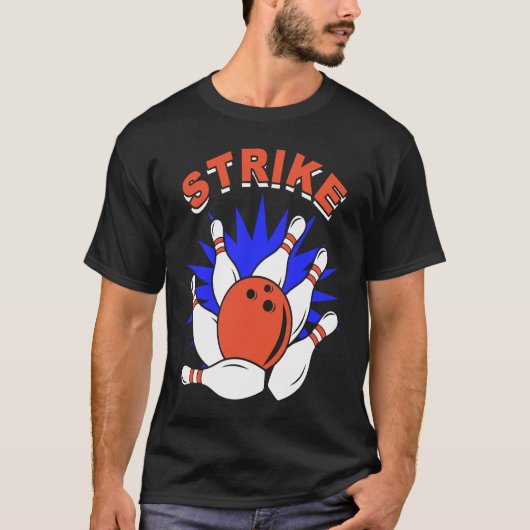bowling player bowler bowling game bowling tシャツ (正面)