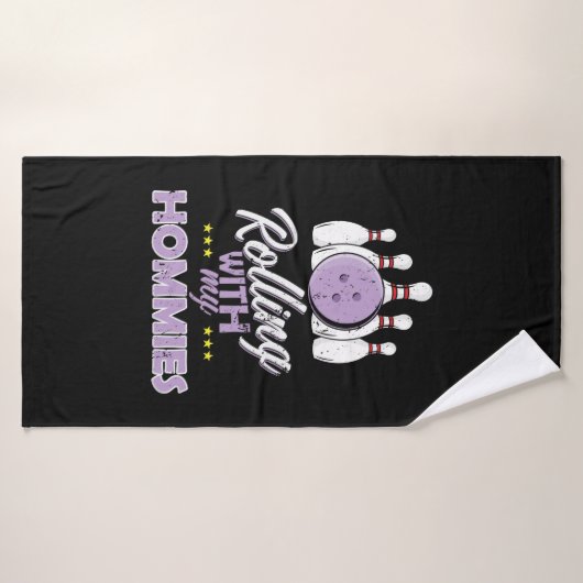 Bowling "Rolling With My Hommies" バスタオル (バスタオル)