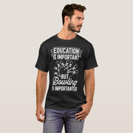 Bowling School Bowler Strike Bowling Fanatic Bowli Tシャツ (正面フル)