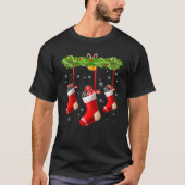 Bowling Socks Christmas Tree Pajama Matching Famil Tシャツ (正面)