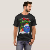 Bowling Sports   Xmas Decoration Santa Bowling Chr Tシャツ (正面フル)