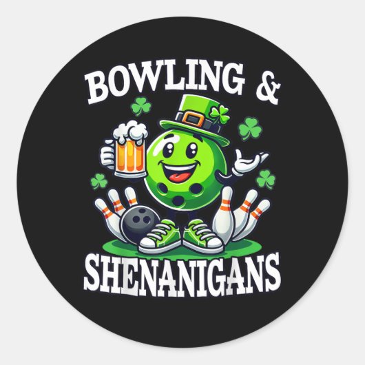 Bowling St Patrick's Day Shenanigans ラウンドシール (正面)