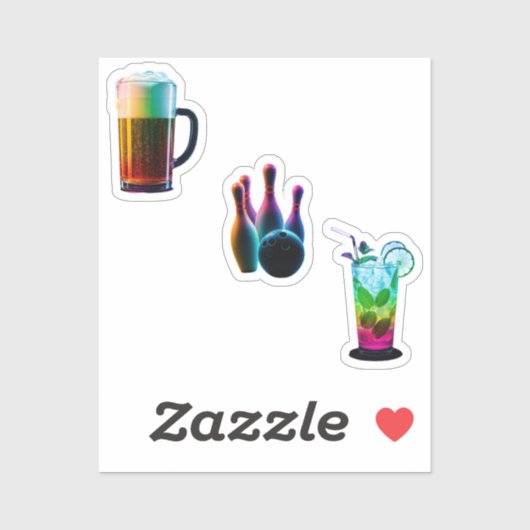bowling stickers  シール (シート)