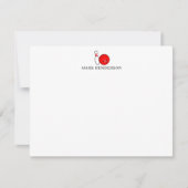 Bowling Themed Personalized Stationery Bowling ノートカード (正面)