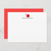 Bowling Themed Personalized Stationery Bowling ノートカード (正面/裏面)