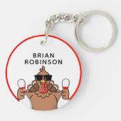 Bowling Turkey Hunter Keychain キーホルダー (裏面)