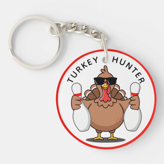 Bowling Turkey Hunter Keychain キーホルダー (正面)