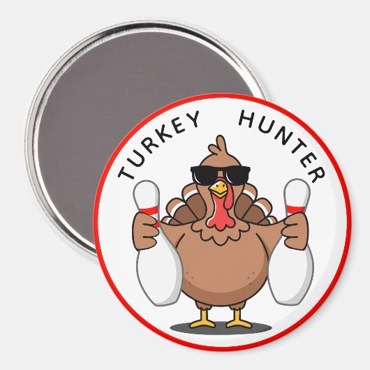 Bowling Turkey Hunter Large Magnet マグネット (正面/裏面)