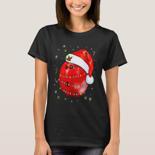 Bowling Ugly Christmas Sport Bowls Xmas Tシャツ (正面)