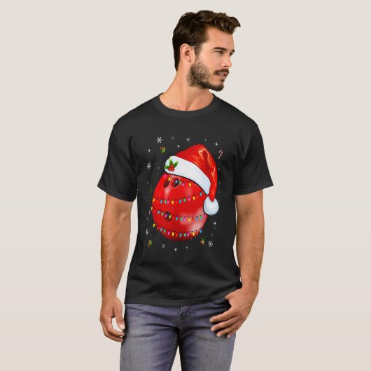 Bowling Ugly Christmas Sport Bowls Xmas Tシャツ (正面フル)