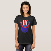 Bowling Uncle Sam American Flag Fireworks 4th of J Tシャツ (正面フル)