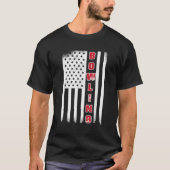 Bowling USA flag bowling team bowling ball Tシャツ (正面)