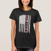Bowling USA flag bowling team bowling ball Tシャツ (正面)