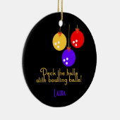 BowlingChickの名前入りなオーナメント セラミックオーナメント (右)