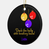 BowlingChickの名前入りなオーナメント セラミックオーナメント (左)