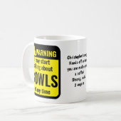 Bowls Funny Personalized Warning コーヒーマグカップ (正面左)