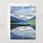 Bowman Lake - Glacier National Park Montana ポストカード (正面/裏面)