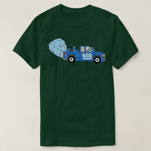 BowsまたはBurnoutsチームバーンアウトジェンダーの表示パーティー Tシャツ (デザイン正面)
