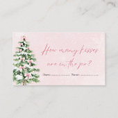 Bowsクリスマスどのように多くのキス赤ちゃんシャワーゲーム エンクロージャーカード (正面)