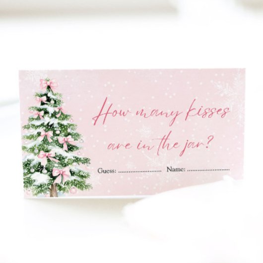 Bowsクリスマスどのように多くのキス赤ちゃんシャワーゲーム エンクロージャーカード