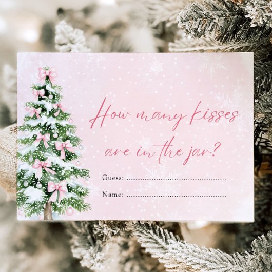 Bowsクリスマスどのように多くのキス赤ちゃんシャワーゲーム 招待状