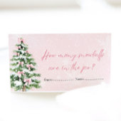 Bowsクリスマスどのように多くのスノーボール赤ちゃんシャワーゲーム エンクロージャーカード