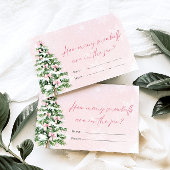 Bowsクリスマスどのように多くのスノーボール赤ちゃんシャワーゲーム 招待状