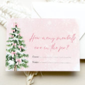 Bowsクリスマスどのように多くのスノーボール赤ちゃんシャワーゲーム 招待状