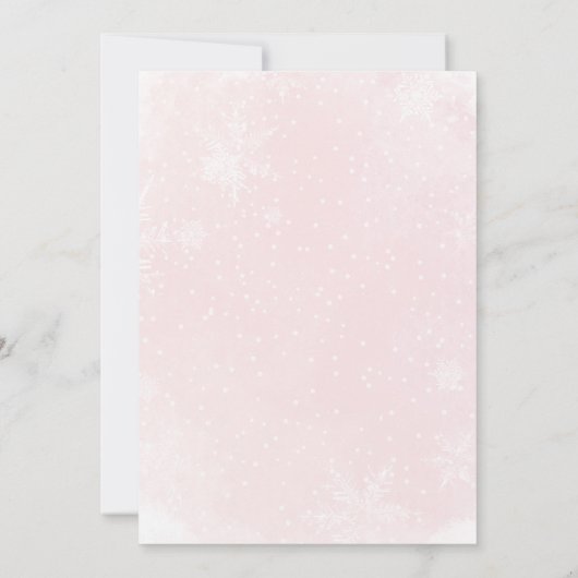 Bowsクリスマスツリーアドバイスのためのmom-to-beカード 招待状 (裏面)