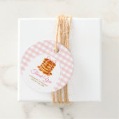 Bows and Brunch Pancake Pink 1st Birthday Gingham フェイバータグ (インサイチュ)