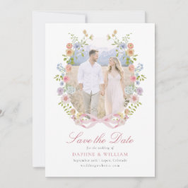 Bows and Wildflowers Photo セーブザデート