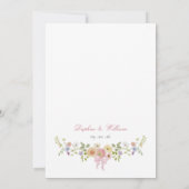 Bows and Wildflowers Save the Date Card セーブザデート (裏面)