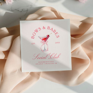 Bows & Babes コケッチェリー バチェロレッテ スタンダードカクテルナプキン