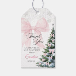 Bows Baby It's Cold Outside Baby Shower Gift Tag ギフトタグ