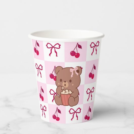 Bows & Bears Paper cups 紙コップ (正面)