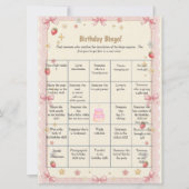 Bows Birthday Find Guest Bingo game card シーズンカード (正面)