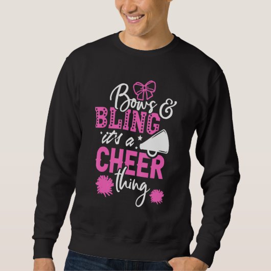 Bows & Bling It's A Cheer Thing Cheerleading Cheer スウェットシャツ (正面)