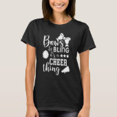 Bows & Bling It's A Cheer Thing Cheerleading Cheer Tシャツ (正面)