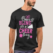 Bows & Bling It's A Cheer Thing Cheerleading Cheer Tシャツ (正面)