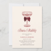 Bows & Bubbly Bridal Shower Invitation 招待状 (正面)