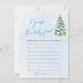 Bows Christmas Baby Shower Guess The Baby Food 招待状 (正面)