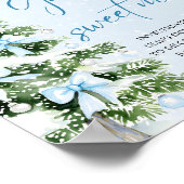 Bows Christmas Baby Shower Guess the Sweet Mess ポスター (角)