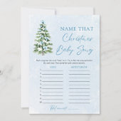 Bows Christmas Baby Shower Name That Baby Tune 招待状 (正面)