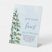 Bows Christmas Guess How Many Bows Baby Shower  台座サイン (正面)