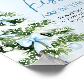 Bows Christmas Guess How Many Kisses Baby Shower ポスター (角)