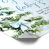 Bows Christmas Guess the Baby Food Baby Shower ポスター (角)