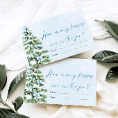 Bows Christmas How Many Kisses Baby Shower Game 招待状