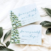 Bows Christmas How Many Snowballs Baby Shower Game 招待状